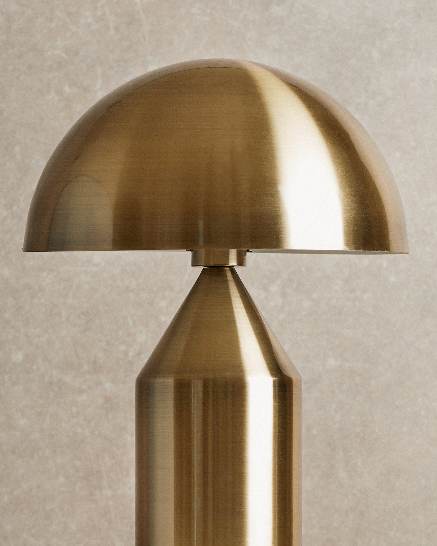 Matte Gold Mushroom Table Lamp