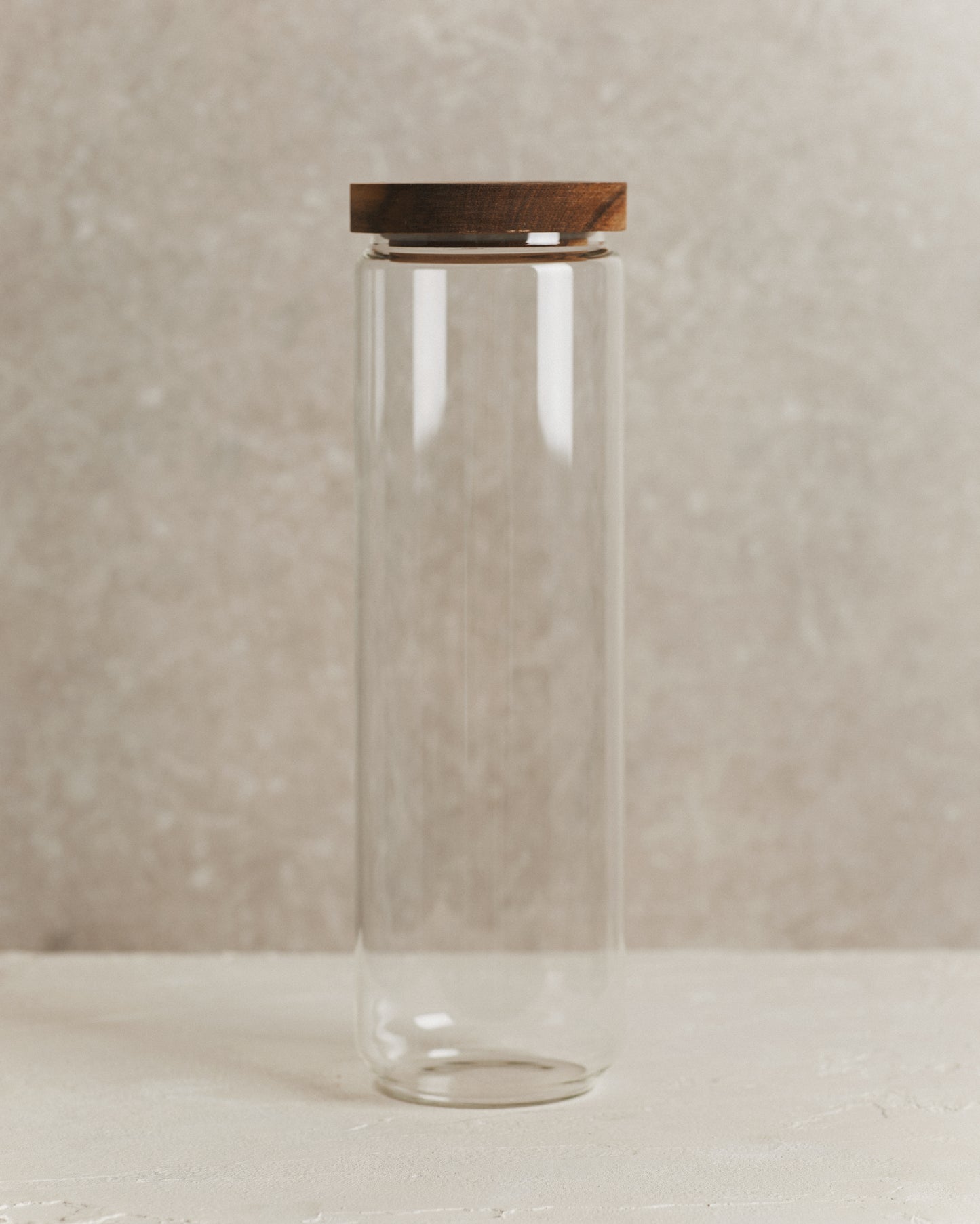 Larder Acacia Wood Glass Storage Jar | Xtra Large