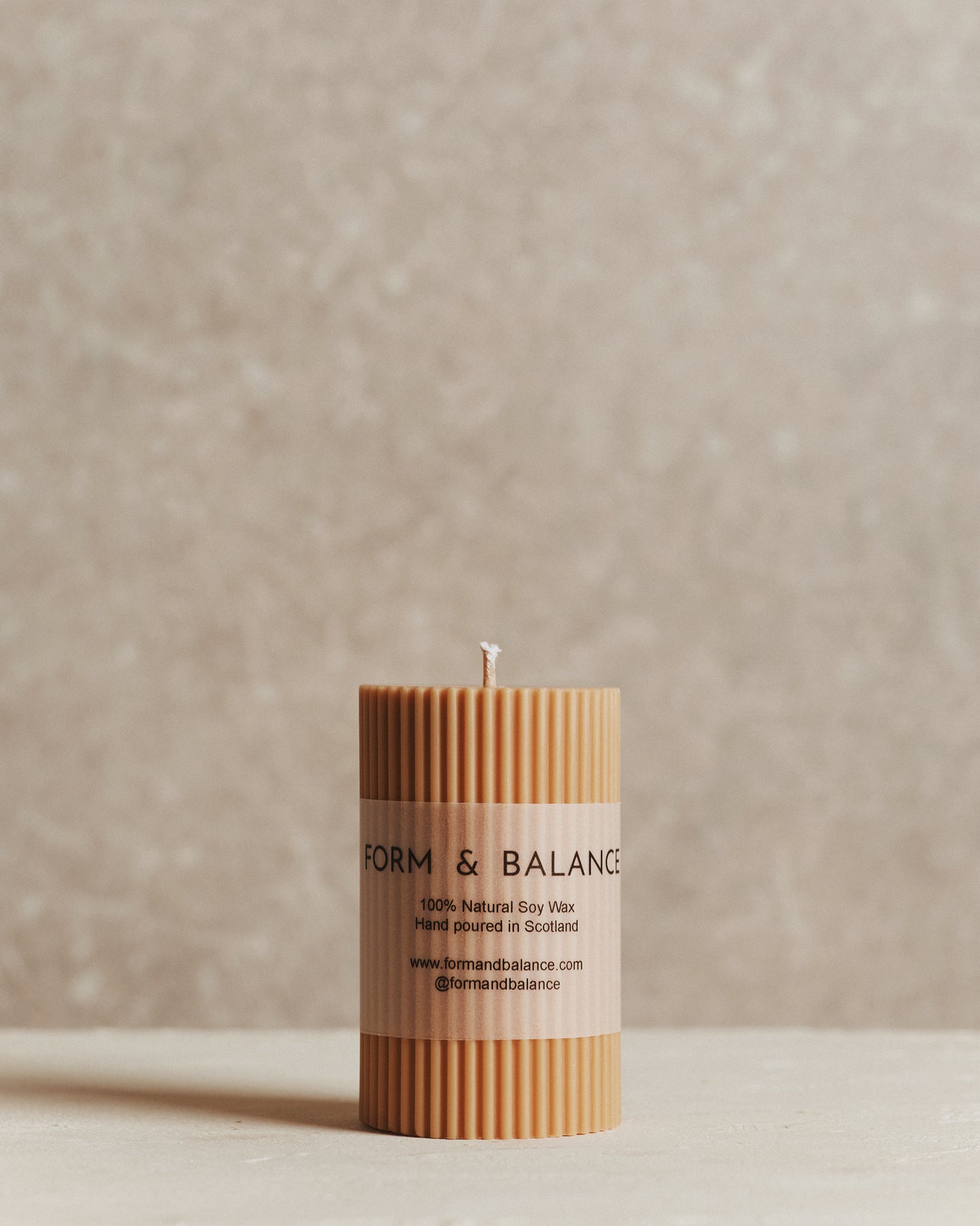 Biscuit Fluted Candle | Small