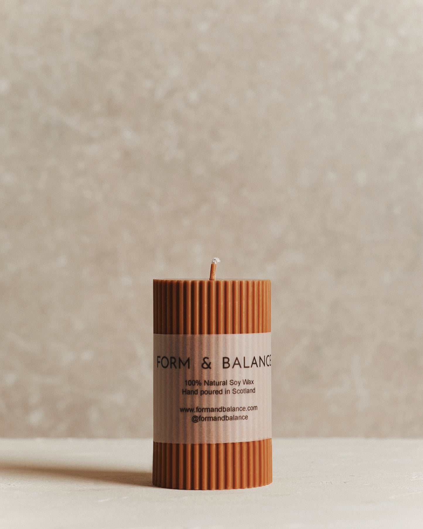 Rust Fluted Candle | Small