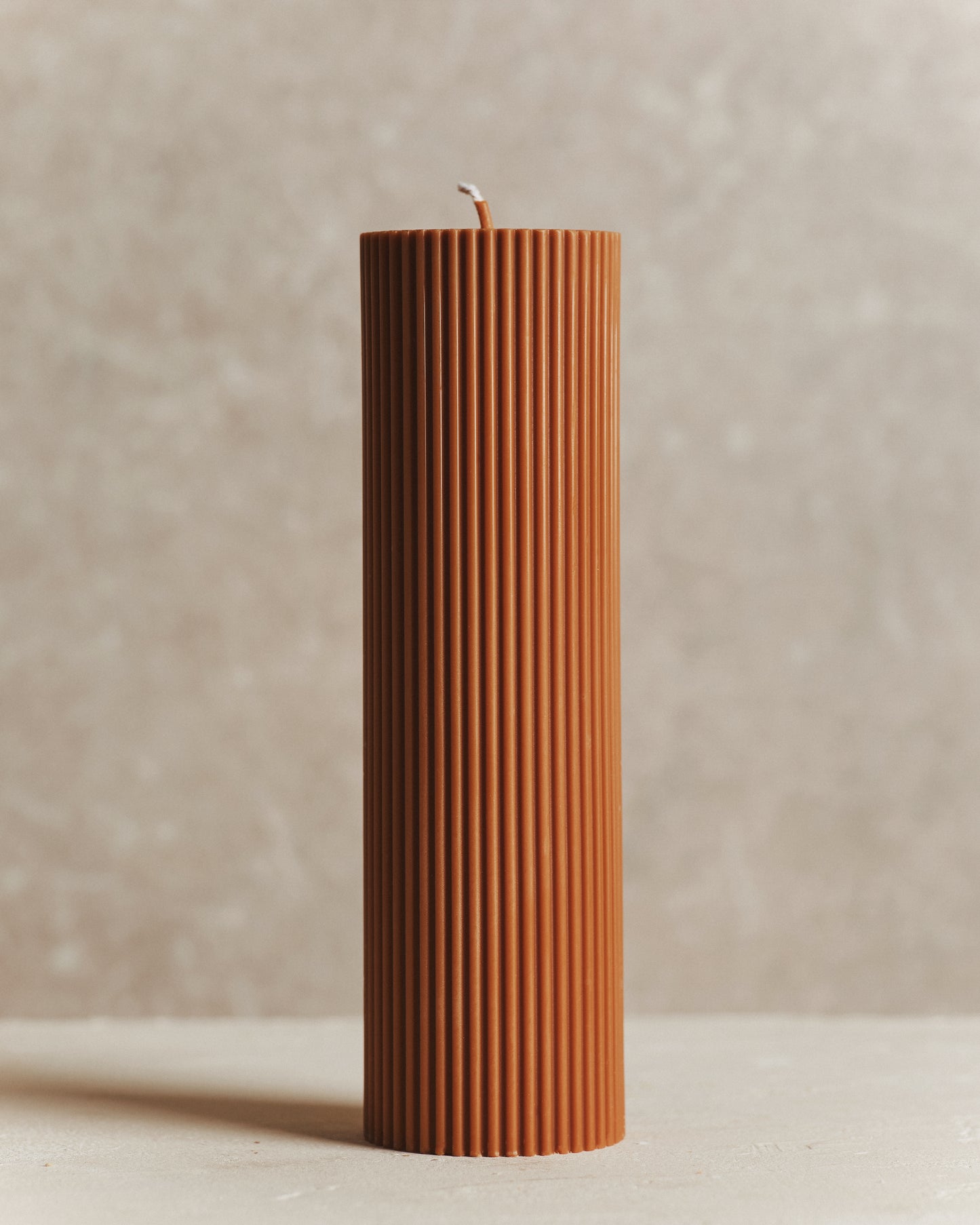 Rust Fluted Candle | Large
