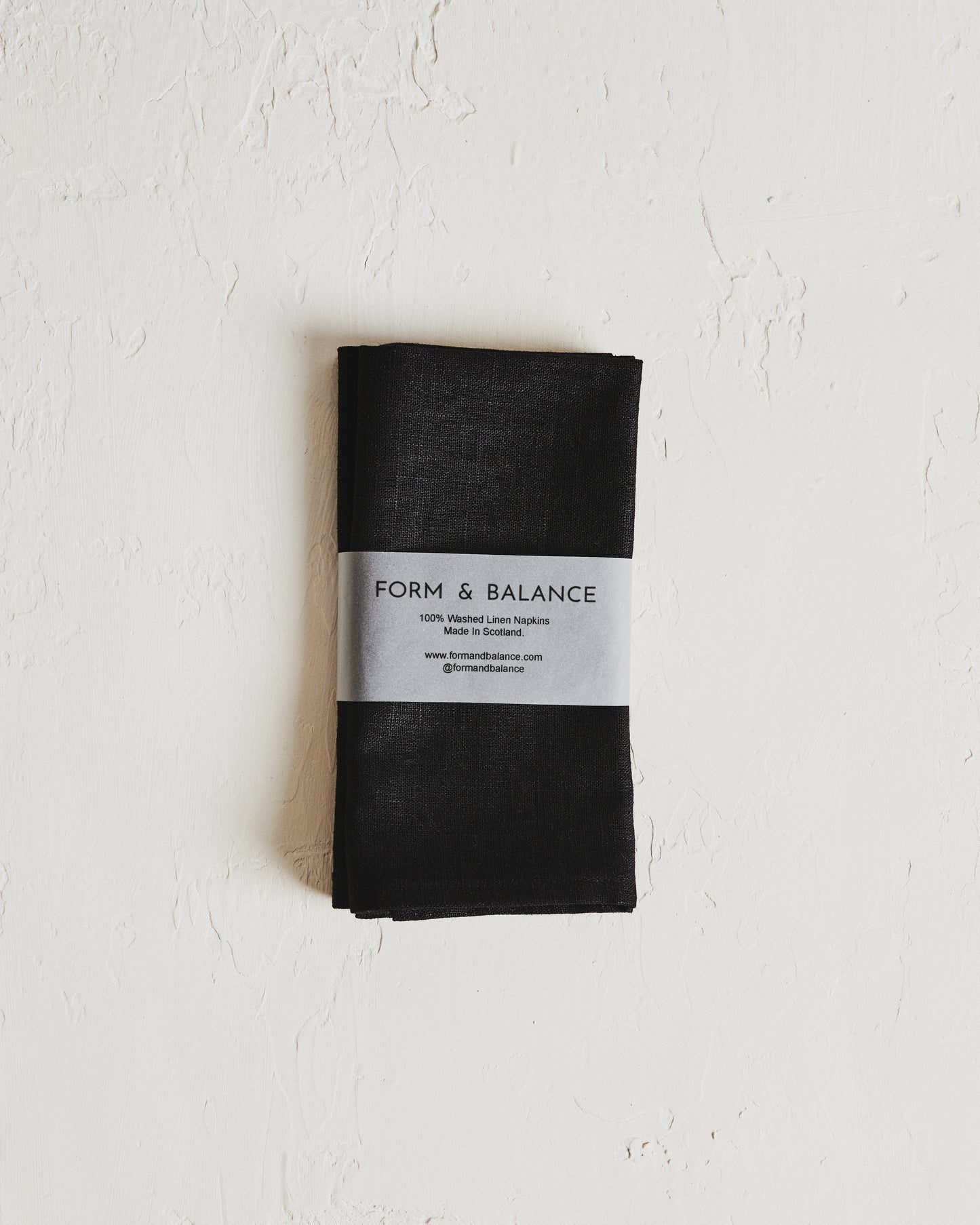 Set of 2 Washed Linen Napkins | Black