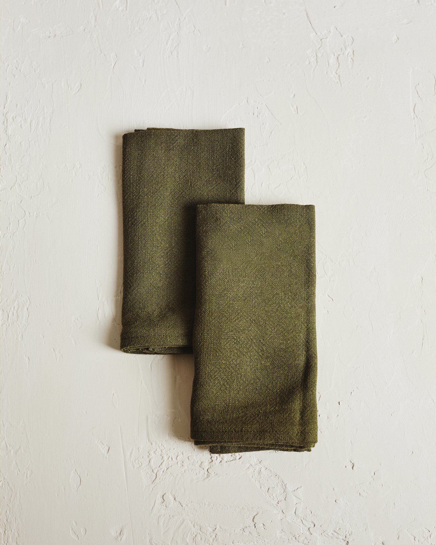 Set of 2 Washed Linen Napkins | Olive