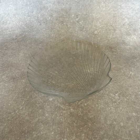 Large Vintage Glass Shell Dish