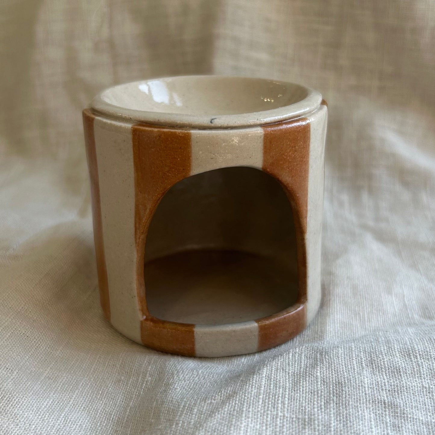 Form and Balance X Grä Design Ceramic Burner | Rust Stripe