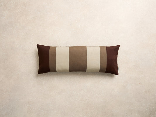 XL Lumbar Pillow Alter Stripes, Espresso, walnut, stone and natural (1 of 3)