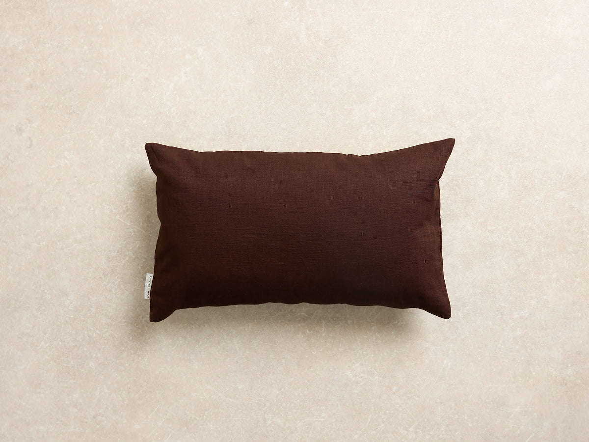Midi Stripe Cushion Cover, Rectangle, Espresso and olive (2 of 4)