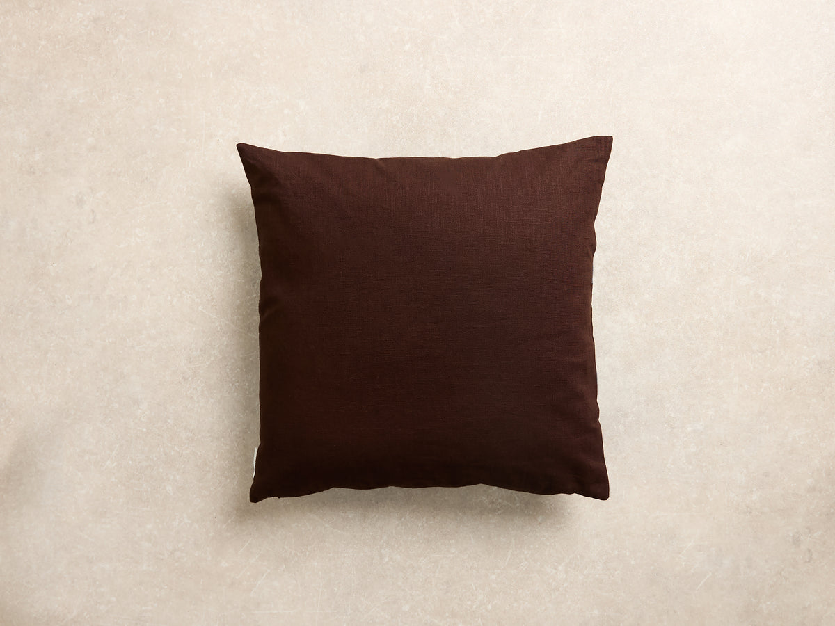 Chequered Cushion Cover, Square, Espresso and denim (2 of 4)