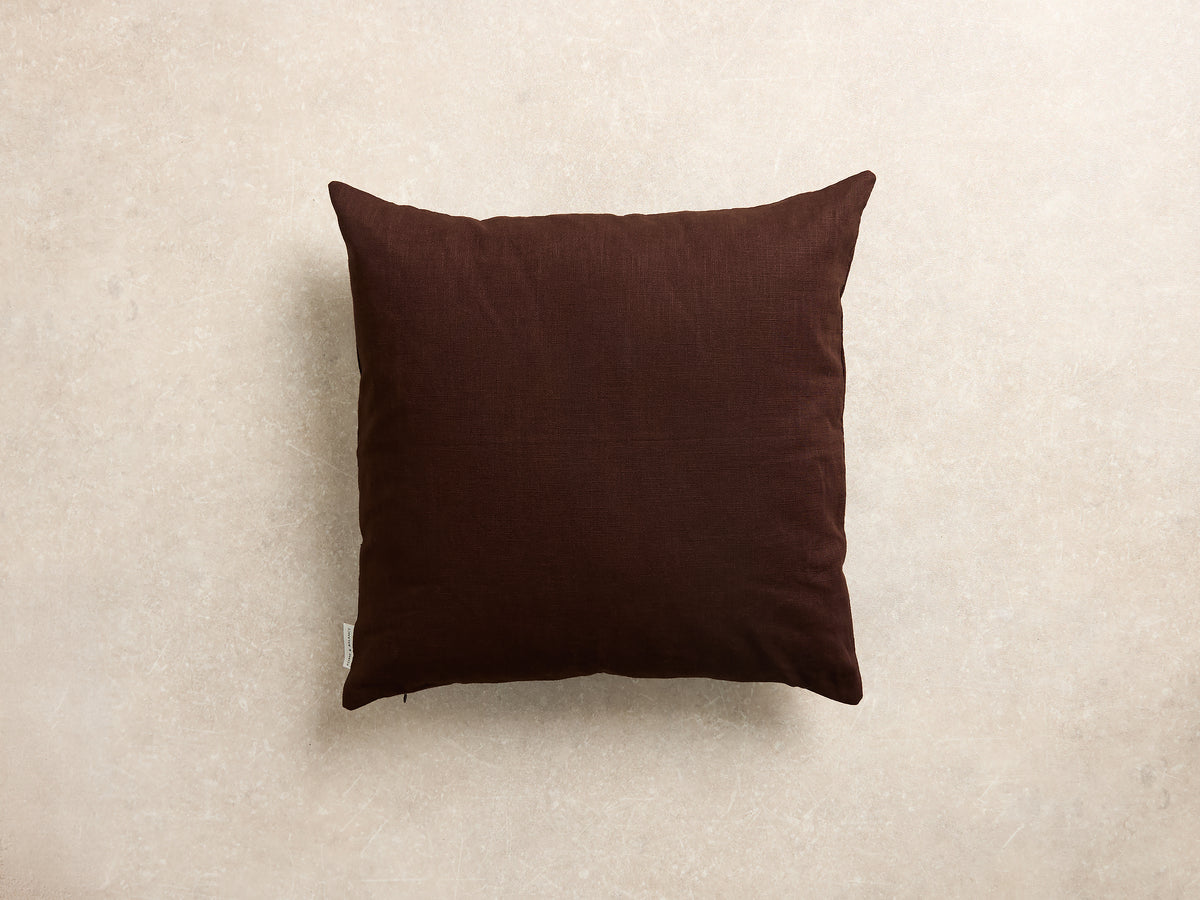 Maxi Stripe Cushion Cover, Square, Espresso and denim (2 of 3)