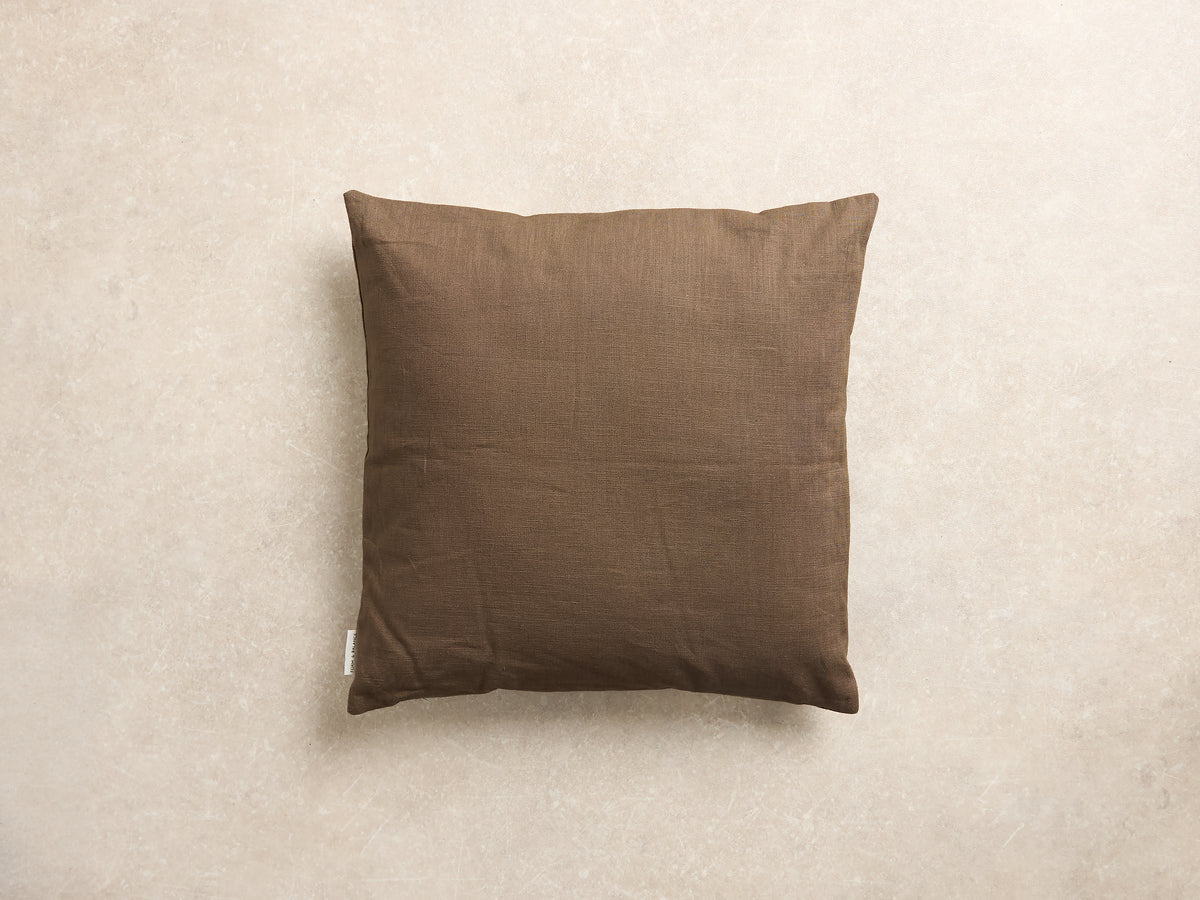 Maxi Stripe Cushion Cover, Square, Walnut and natural (2 of 4)