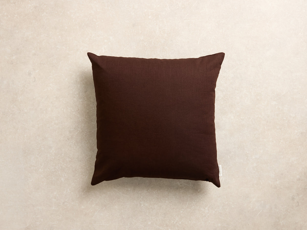 Plain Square Cushion Cover, Espresso (1 of 3)