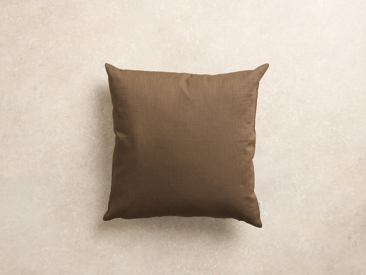 Plain Square Cushion Cover, Walnut (1 of 5)