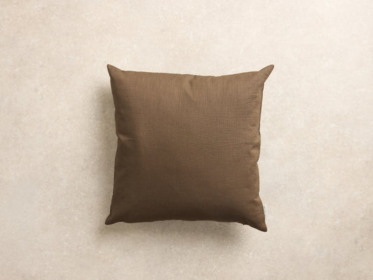 Plain Square Cushion Cover, Walnut (1 of 5)