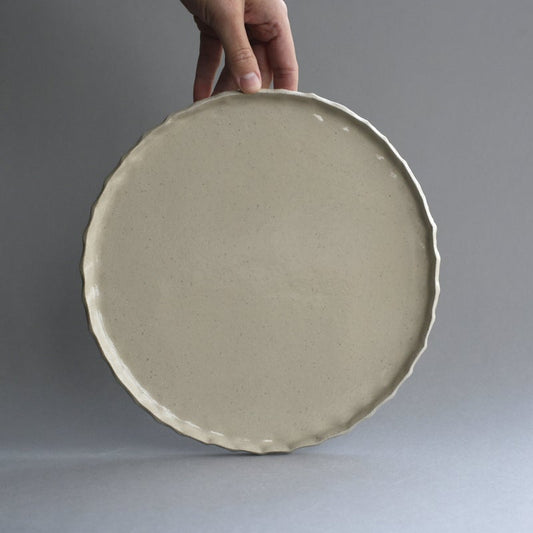 'Ruffle' Side Plate | Large | Sand