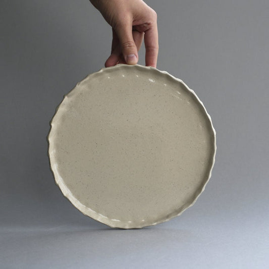 'Ruffle' Side Plate | Medium | Sand